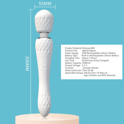 Double-headed Vibrator for Women AV Massage stick Masturbator Double-headed Vibrator for Women AV Massage stick Masturbator