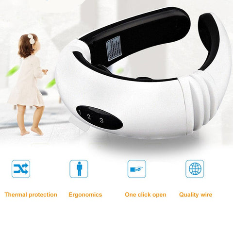 Electric Pulse Back and Neck Massager Far Infrared Heating Pain Relief Health Care Relaxation Tool Electric Pulse Back and Neck Massager Far Infrared Heating Pain Relief Health Care Relaxation Tool