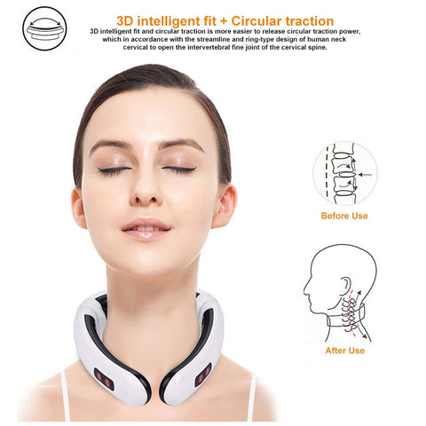 Electric Pulse Back and Neck Massager Far Infrared Heating Pain Relief Health Care Relaxation Tool Electric Pulse Back and Neck Massager Far Infrared Heating Pain Relief Health Care Relaxation Tool