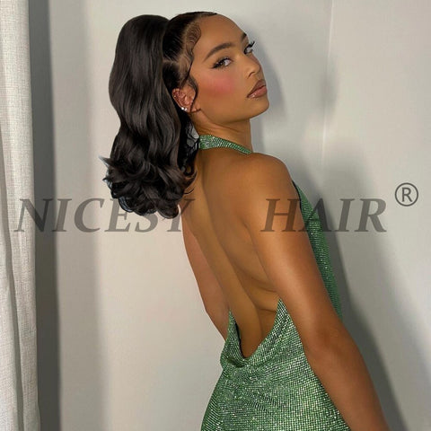 2 Plastic Comb Drawstring Ponytail Hair Extension
