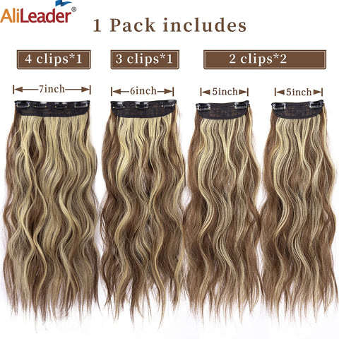 4Pcs/Set 20Inch Synthetic Hair Clip