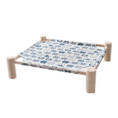 Wood Canvas Cat Lounge Bed