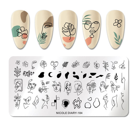 New Snake Leopard Nail Stamping Plates