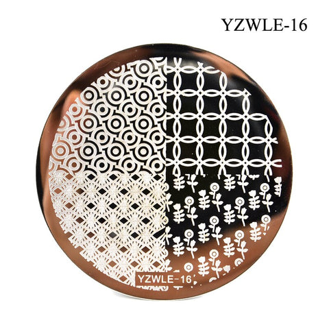 3 Sizes Flower Geometry Nail Stamping Plates