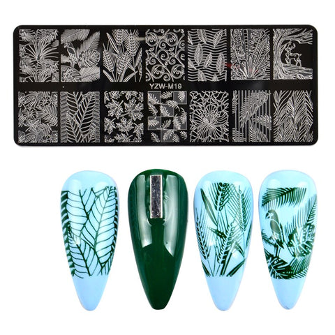 3 Sizes Flower Geometry Nail Stamping Plates