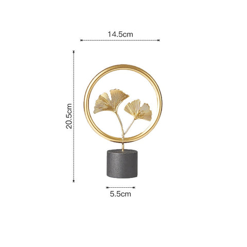 Nordic Gold Ginkgo Leaf Desktop Ornaments