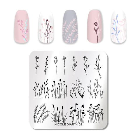 New Space Planet Moon Star Nail Stamping Plates