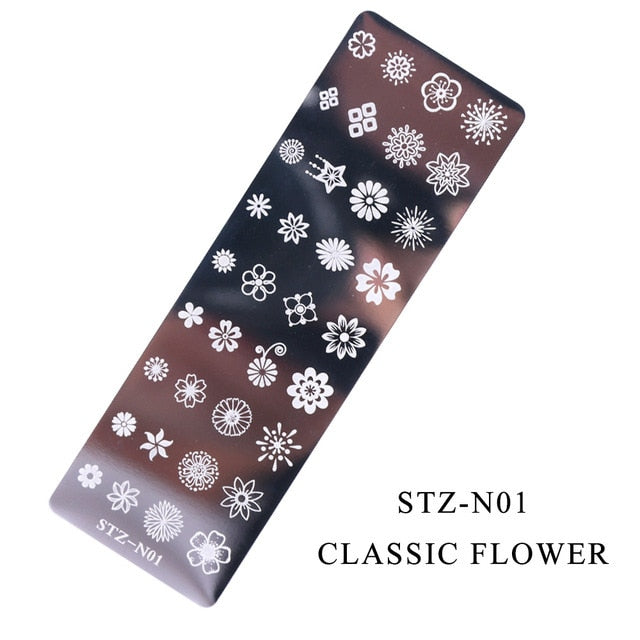12Designs Retro Flower Butterfly Nail Art