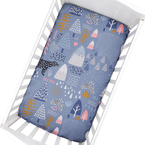 Newborn Baby Microfabric Crib Fitted Bedding