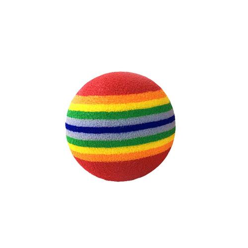 Pet Rainbow Striped Ball Toy