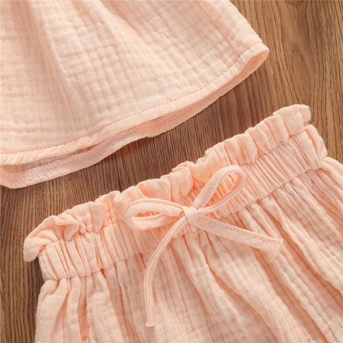 Newborn Baby Girls Cotton Linen Clothes