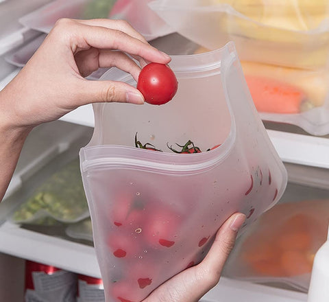 New Silicone Food Storage Bag Reusable Stand