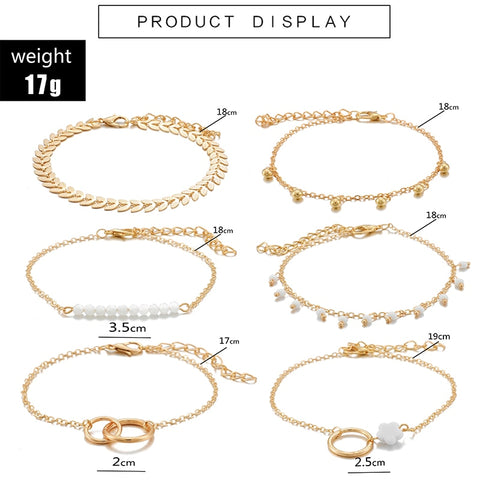 6pcs/sets Bohemian Beaded Bracelets