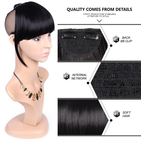 New Synthetic Fake Blunt Hair Bangs