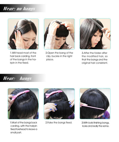 New Synthetic Fake Blunt Hair Bangs