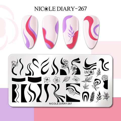 New Flower Leaves Nail Stamping Plates
