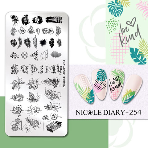 Girl Love Heart Printing Stencil Manicuring Art