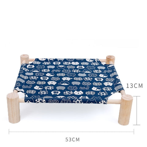 Wood Canvas Cat Lounge Bed