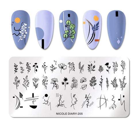 New Space Planet Moon Star Nail Stamping Plates