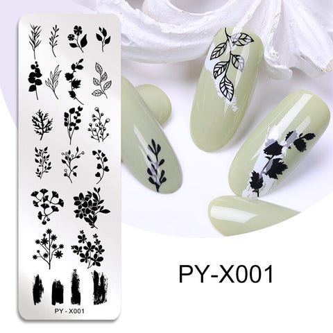 New Flower Geometry Nail Stamping Plates