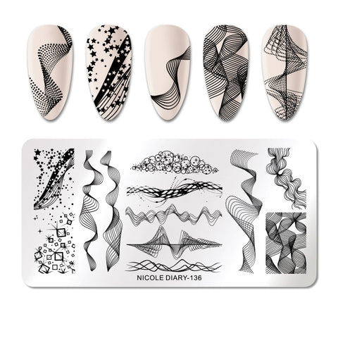 New Stainless Steel Loving Heart Nail Stamp Stencil