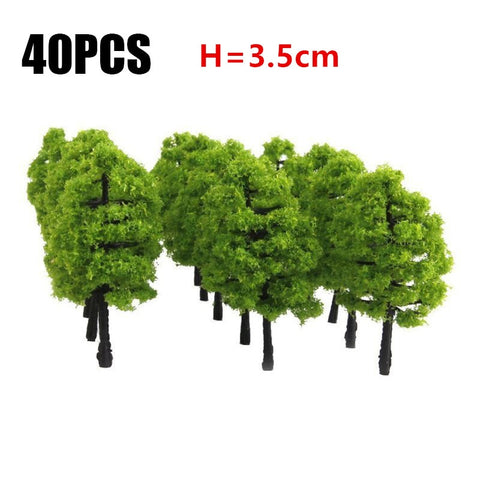 20/70pcs Plastic Model Train Artificial Miniature Tree