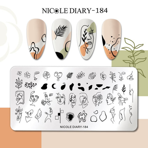 New Flower Leaves Nail Stamping Plates