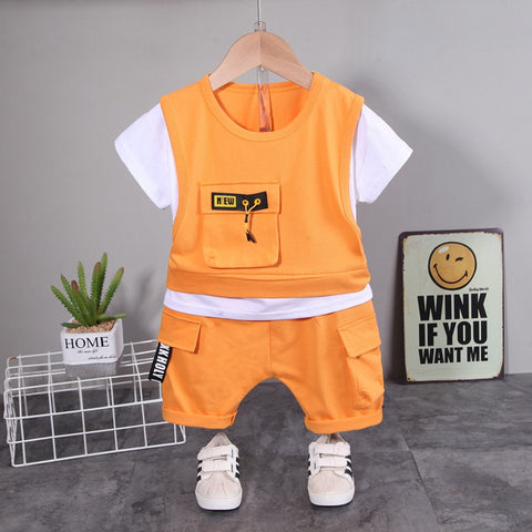 Baby Cotton T Shirt Shorts 2Pcs/sets