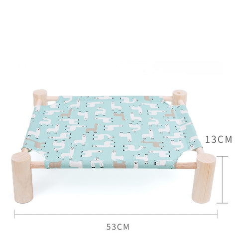 Wood Canvas Cat Lounge Bed