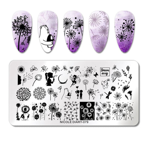 New Stainless Steel Loving Heart Nail Stamp Stencil