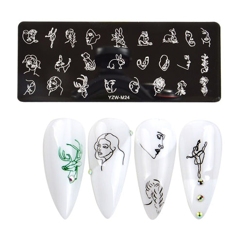 3 Sizes Flower Geometry Nail Stamping Plates