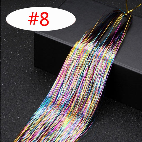 Rainbow Shiny Sparkle Hair Tinsel Kit