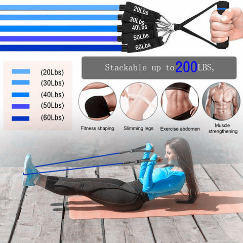 11 pieces Resistance Bands Set