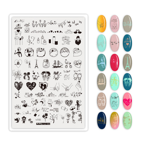 9.5X14.5cm Big Size Nail Stamping Plates
