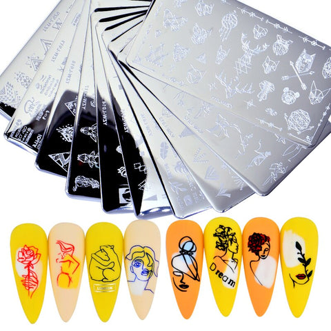 3 Sizes Flower Geometry Nail Stamping Plates