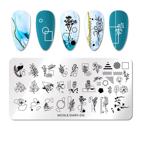 New Snake Leopard Nail Stamping Plates