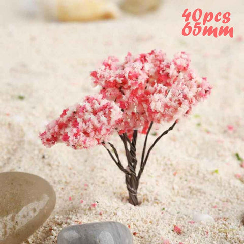 20/70pcs Plastic Model Train Artificial Miniature Tree