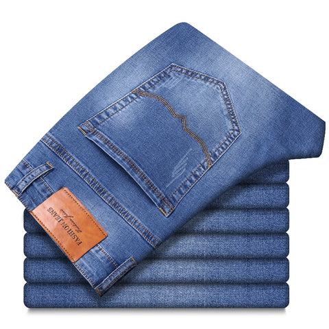 Summer Men Thin Straight-leg Loose Jeans