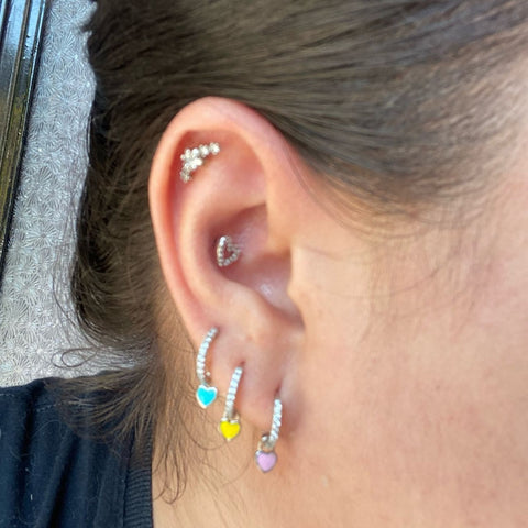 New Aide Silver Color Hoop Earrings