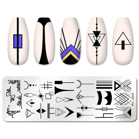 New Geometry Nail Stamping Plates