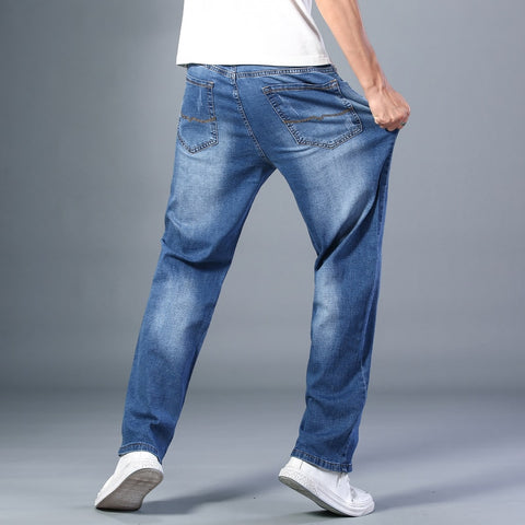 Summer Men Thin Straight-leg Loose Jeans