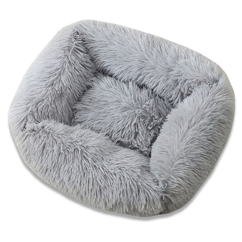 Long Plush Square Dog Beds