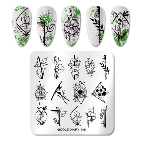 New Space Planet Moon Star Nail Stamping Plates