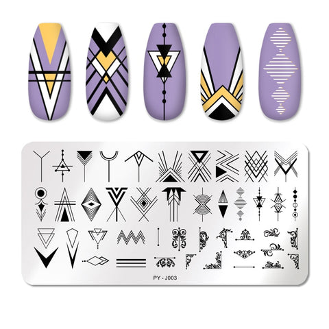 New Flower Geometry Nail Stamping Plates