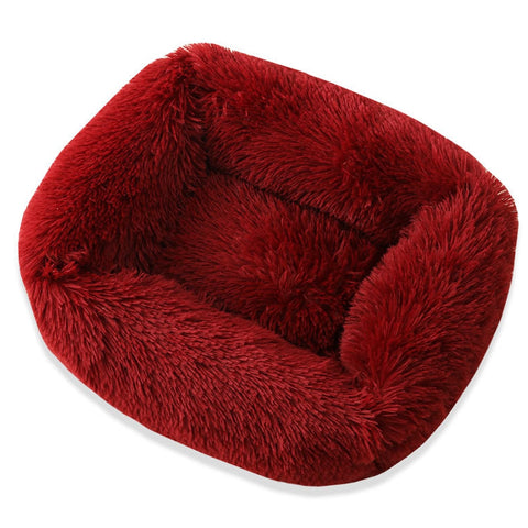 Long Plush Square Dog Beds