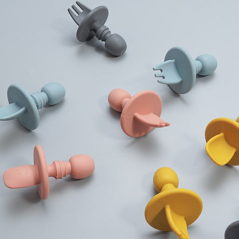 Baby Mini Silicone Fork Spoon