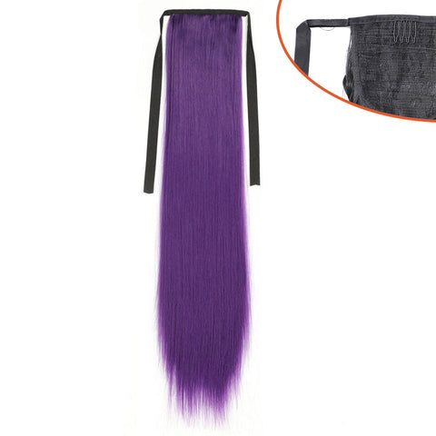 New Long Straight Pony Tail Synthetic Hair