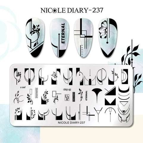 New Flower Leaves Nail Stamping Plates