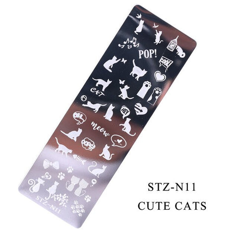 12Designs Retro Flower Butterfly Nail Art