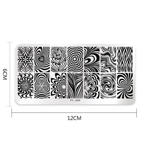 New Geometry Nail Stamping Plates